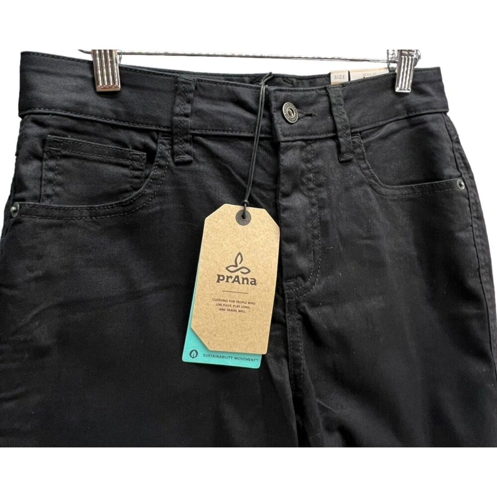 Prana Oday Jeans Womens 26 Black Out Skinny‎ Performance Stretch Denim Organic - Picture 2 of 14